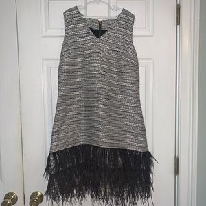 Sail to Sable Metallic Tweed shift dress